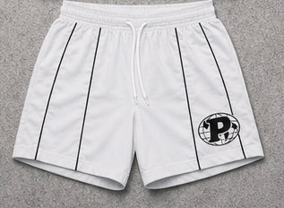 PURESTATE Globe‑Mark Shorts — White